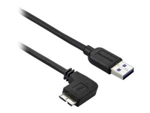 StarTech.com Câble Micro USB 3.0 slim - Cordon USB-A vers Micro-B à angle gauche de 2 m - USB 3.1 Gen 1 (5 Gb/s) - M/M - Câble USB - Micro-USB de type B (M) pour USB type A (M) - USB 3.0 - 2 m - connecteur à angle gauche - noir - USB3AU2MLS - Câbles USB