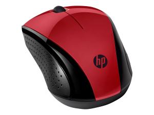 HP 220 - Souris - 3 boutons - sans fil - 2.4 GHz - récepteur sans fil USB - rouge - CTO - pour HP 27; ENVY TE01; ENVY Laptop 13, 17; Laptop 14, 15; Pavilion 14, 15; Pavilion x360 Laptop - 7KX10AA#ABB - Souris