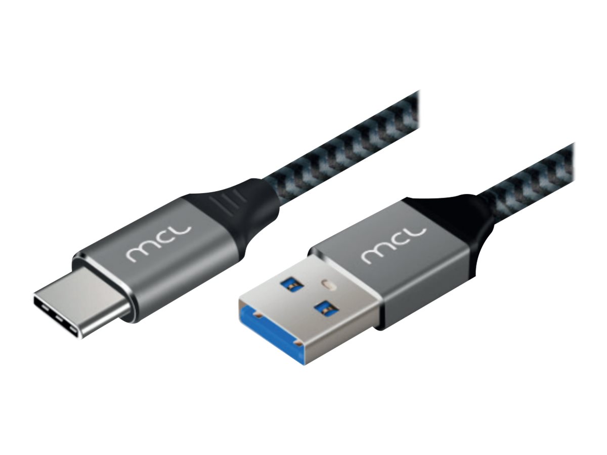 MCL - Câble USB - 24 pin USB-C (M) pour USB type A (M) - USB 3.0 - 3 A - 2 m - noir et gris - MC1D99A003C0532 - Câbles USB