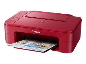 Canon PIXMA TS3352 - Imprimante multifonctions - couleur - jet d'encre - 216 x 297 mm (original) - A4/Legal (support) - jusqu'à 7.7 ipm (impression) - 60 feuilles - USB 2.0, Wi-Fi(n) - rouge - 3771C046 - Imprimantes multifonctions