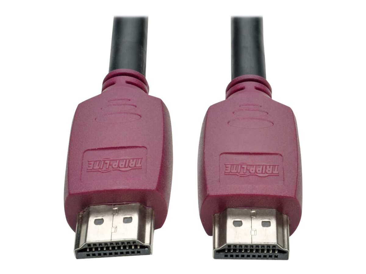 Tripp Lite 15ft Premium Hi-Speed HDMI Cable w Grip Connectors 4K@60Hz 15' - Câble HDMI avec Ethernet - HDMI mâle pour HDMI mâle - 4.57 m - blindé - noir - moulé - P569-015-CERT - Câbles HDMI