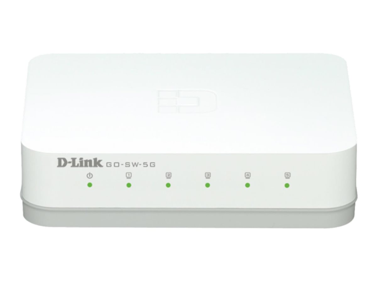 D-Link GO-SW-5G - Commutateur - non géré - 5 x 10/100/1000 - de bureau - GO-SW-5G - Concentrateurs et commutateurs gigabit
