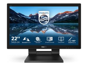 Philips B Line 222B9T - Écran LED - 22" (22" visualisable) - écran tactile - 1920 x 1080 Full HD (1080p) @ 60 Hz - TN - 250 cd/m² - 1000:1 - 1 ms - HDMI, DVI-D, VGA, DisplayPort - haut-parleurs - noir texturé - 222B9T/00 - Écrans d'ordinateur