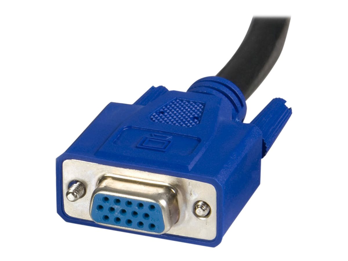 StarTech.com Câble pour switch KVM USB VGA de 3 m - Cordon pour commutateur KVM universel 2-en-1 de 3 mètres - HD-15 vers USB (SVUSB2N1_1) - Câble vidéo / USB - HD-15 (VGA), USB type B (M) pour USB, HD-15 (VGA) - 3 m - pour P/N: RKCOND17HD, SV231USBGB, SV231USBLC, SV431USB, SV431USBAE, SV431USBAEGB, SV431USBDDM - SVUSB2N1_10 - Câbles KVM