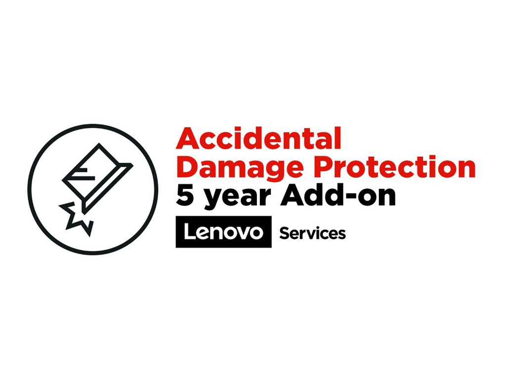 Lenovo Accidental Damage Protection - Couverture des dommages accidentels - 5 années - pour ThinkPad C14 Gen 1 Chromebook; L13 Yoga Gen 4; L15 Gen 4; T14 Gen 4; T14s Gen 4 - 5PS0K18187 - Options de service informatique