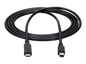 StarTech.com Câble adaptateur USB-C vers Mini DisplayPort 4K 60 Hz de 1,8 m en noir - Convertisseur USB Type-C vers mDP - Câble DisplayPort - 24 pin USB-C (M) pour Mini DisplayPort (M) - USB 3.1 / Thunderbolt 3 / DisplayPort 1.2 - 1.8 m - support pour 4K60Hz (3840 x 2160) - noir - CDP2MDPMM6B - Câbles vidéo