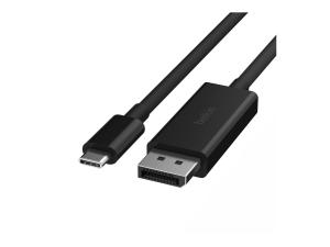 Belkin CONNECT - Câble adaptateur - 24 pin USB-C (M) pour DisplayPort (M) - DisplayPort 1.4 - 2 m - support 4K, support 8K - noir - AVC014BT2MBK - Câbles vidéo