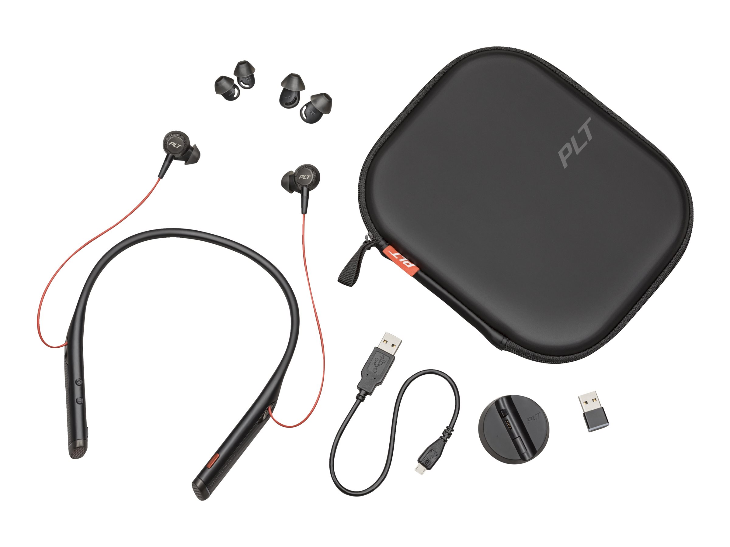 Poly Voyager 6200 - Micro-casque - embout auriculaire - montage sur l'oreille - Bluetooth - sans fil, filaire - Suppresseur de bruit actif - USB-C - noir - Certifié pour Microsoft Teams - 7D792AA - Écouteurs