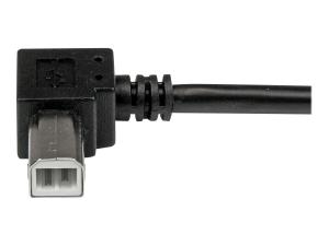 StarTech.com Câble USB 2.0 Type A vers USB Type B Coudé à droite Mâle / Mâle - Adaptateur pour imprimante 1 m Noir - Câble USB - USB type B (M) pour USB (M) - USB 2.0 - 1 m - connecteur à 90° - noir - USBAB1MR - Câbles USB