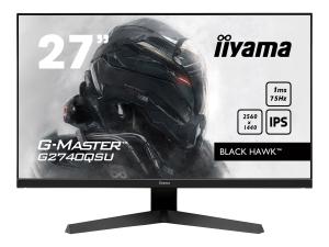 iiyama G-MASTER Black Hawk G2740QSU-B1 - Écran LED - 27" - 2560 x 1440 QHD @ 75 Hz - IPS - 250 cd/m² - 1000:1 - 1 ms - HDMI, DisplayPort - haut-parleurs - noir - G2740QSU-B1 - Écrans d'ordinateur