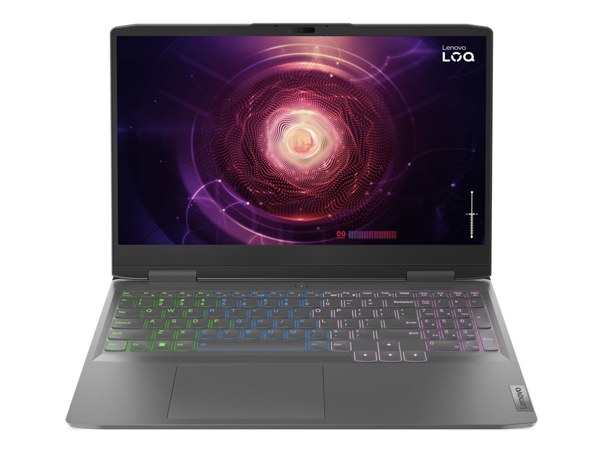 Lenovo LOQ 15APH8 82XT - Conception de charnière à 180 degrés - AMD Ryzen 7 - 7840HS / jusqu'à 5.1 GHz - Win 11 Home - GeForce RTX 4060 - 16 Go RAM - 512 Go SSD NVMe - 15.6" IPS 1920 x 1080 (Full HD) @ 144 Hz - Gigabit Ethernet - Wi-Fi 6 - gris orage - clavier : Français - 82XT00EAFR - Ordinateurs portables