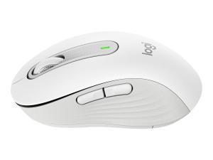 Logitech Signature M650 L LEFT - Souris - grande taille - pour gauchers - optique - 5 boutons - sans fil - Bluetooth, 2.4 GHz - récepteur USB Logitech Logi Bolt - blanc cassé - 910-006240 - Souris