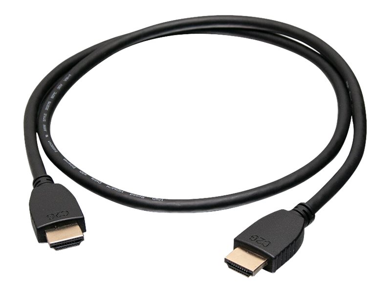 C2G Câble HDMI 10t 4K avec Ethernet - Haute Vitesse - Câble UltraHD - M/M - Câble HDMI avec Ethernet - HDMI mâle pour HDMI mâle - 3.05 m - blindé - noir - 56784 - Câbles HDMI