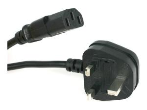StarTech.com 3ft (1m) UK Computer Power Cable, BS 1363 to C13 Power Cord, 18AWG, 10A 250V, Black Replacement AC Power Cord, Monitor Power Cable, BS 1363 to IEC 60320 C13 Kettle Lead - PC Power Supply Cable (BS13U-1M-POWER-LEAD) - Câble d'alimentation - BS 1363 (P) pour power IEC 60320 C13 - CA 250 V - 10 A - 1 m - moulé - noir - BS13U-1M-POWER-LEAD - Câbles d'alimentation