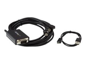 StarTech.com Câble adaptateur Mini DisplayPort vers VGA de 3 m avec audio - Convertisseur Mini DP vers VGA - M/M - 1920x1200 / 1080p - Convertisseur vidéo - VGA - DisplayPort - noir - MDP2VGAAMM3M - Convertisseurs vidéo