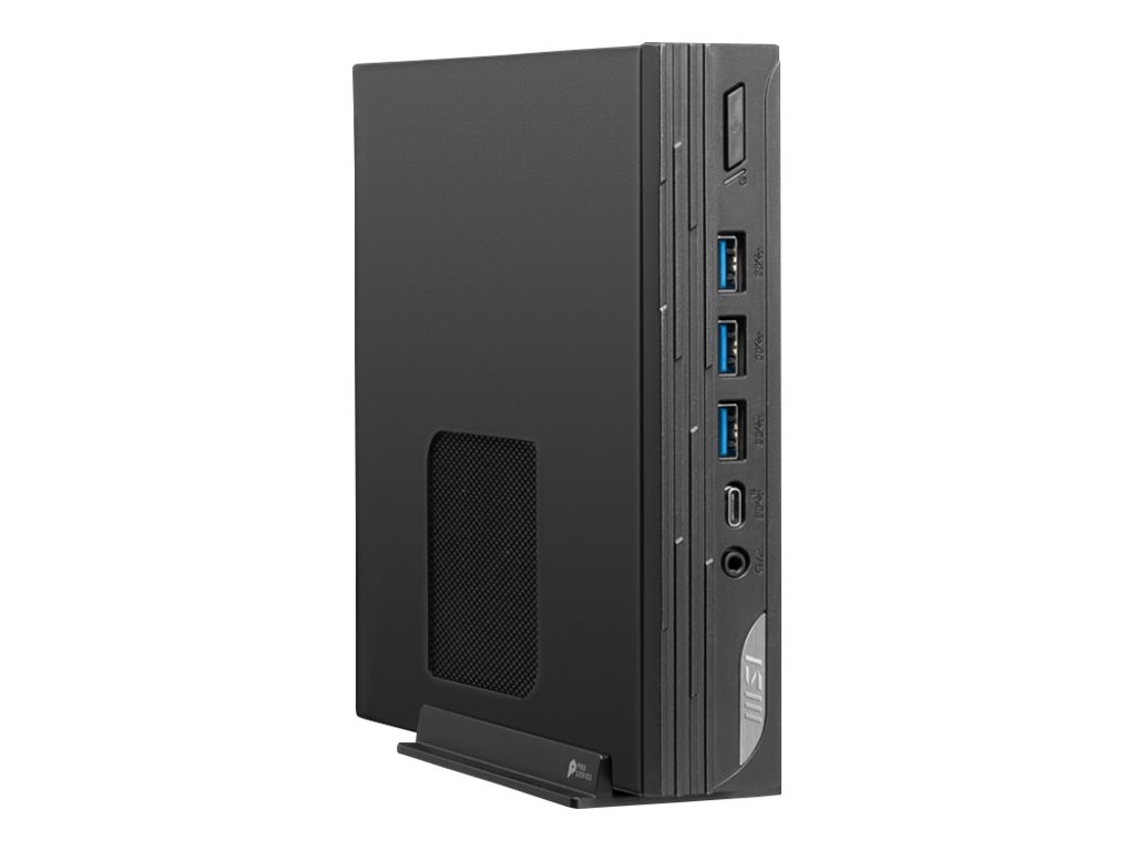 MSI PRO DP10 13M 009BE - Barebone - SFF - 1 x Core i7 1360P / jusqu'à 5 GHz - RAM 0 Go - Carte graphique Intel Iris Xe - Gigabit Ethernet, 2.5 Gigabit Ethernet, IEEE 802.11ax (Wi-Fi 6E), Bluetooth 5.3 - 802.11a/b/g/n/ac/ax (Wi-Fi 6E), Bluetooth 5.3 - noir - 936-B0A611-009 - Mini-systèmes