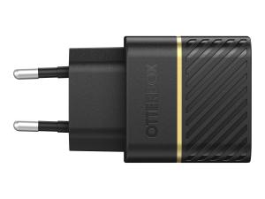 OtterBox Wall Charger - Adaptateur secteur - 20 Watt (24 pin USB-C) - noir - Europe (sauf Royaume-Uni, Irlande, Malte et Chypre) - 78-80348 - Adaptateurs électriques et chargeurs