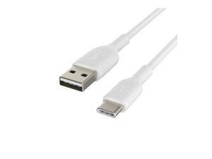 Belkin BOOST CHARGE - Câble USB - 24 pin USB-C (M) pour USB (M) - USB 2.0 - 1 m - blanc (pack de 2) - CAB001BT1MWH2PK - Câbles USB