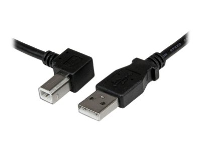 StarTech.com Câble USB 2.0 Type A vers USB Type B Coudé à Gauche Mâle / Mâle - Adaptateur pour imprimante 2 m Noir - Câble USB - USB type B (M) pour USB (M) - USB 2.0 - 2 m - connecteur à angle gauche - noir - USBAB2ML - Câbles USB