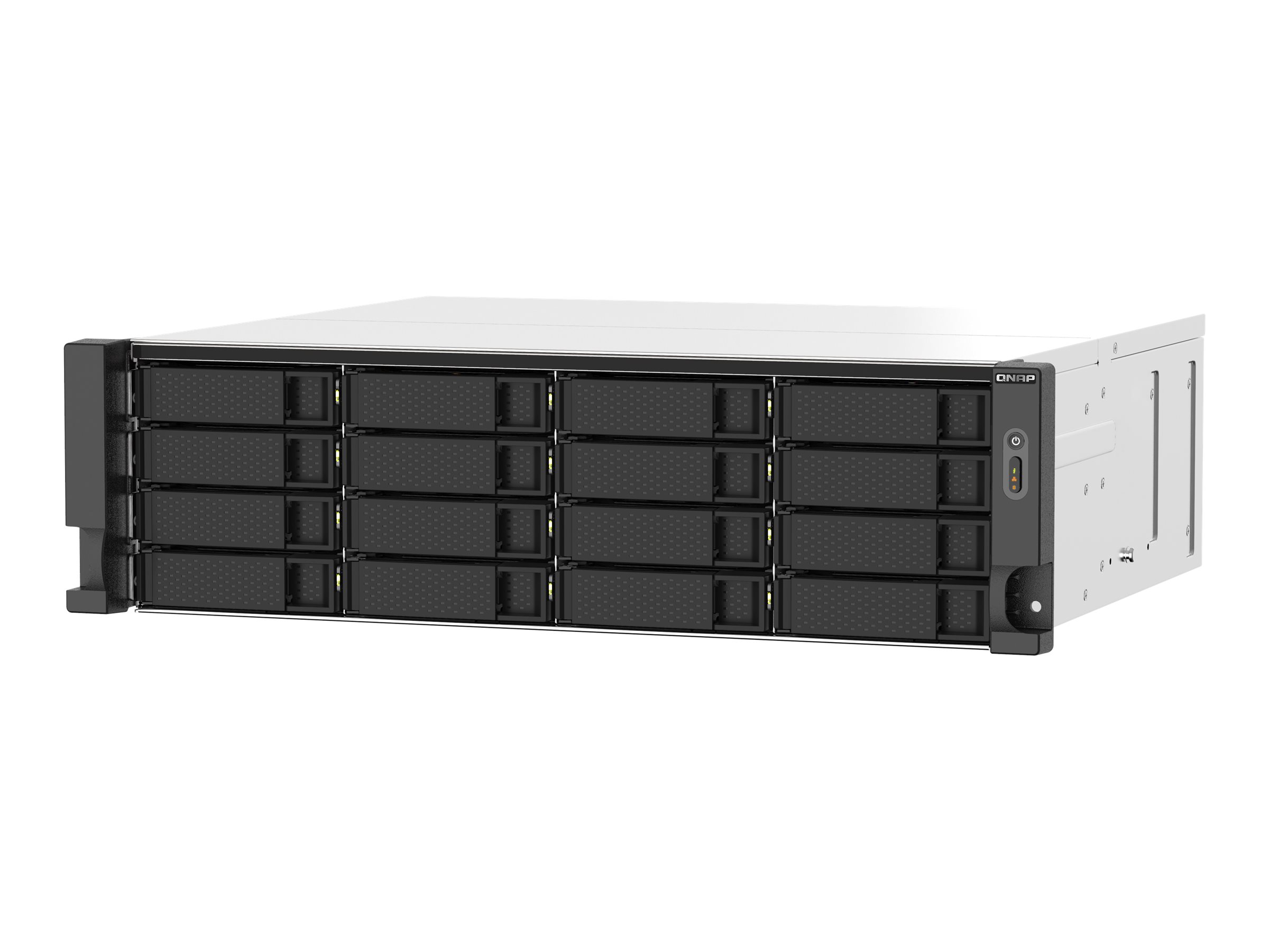 QNAP TS-1673AU-RP - Serveur NAS - 16 Baies - rack-montable - SATA 6Gb/s - RAID RAID 0, 1, 5, 6, 10, JBOD, disque de réserve 5, 6 disques de secours, disque de réserve 10 - RAM 16 Go - Gigabit Ethernet / 2.5 Gigabit Ethernet - iSCSI support - 3U - TS-1673AU-RP-16G - NAS