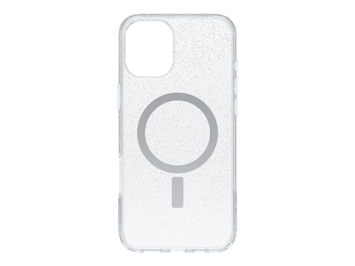 OtterBox Symmetry Series - Coque de protection pour téléphone portable - compatibilité avec MagSafe - polycarbonate, élastomère thermoplastique (TPE) - stardust 3.0 (clair) - pour Apple iPhone 16 Plus - 77-96357 - Coques et étuis pour téléphone portable