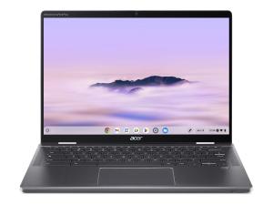 Acer Chromebook Plus Enterprise Spin 714 CPE794-1N - Conception inclinable - Intel Core Ultra 7 - 155U / jusqu'à 4.8 GHz - Chrome OS - Intel Graphics - 16 Go RAM - 256 Go SSD NVMe - 14" IPS écran tactile 1920 x 1200 - Wi-Fi 6E - gris acier - clavier : Français - NX.KRZEF.00C - Netbook