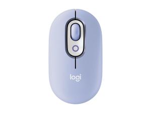 Logitech POP - Souris - emoji personnalisable - optique - 4 boutons - sans fil - Bluetooth 5.1 LE - lilas - 910-007414 - Souris