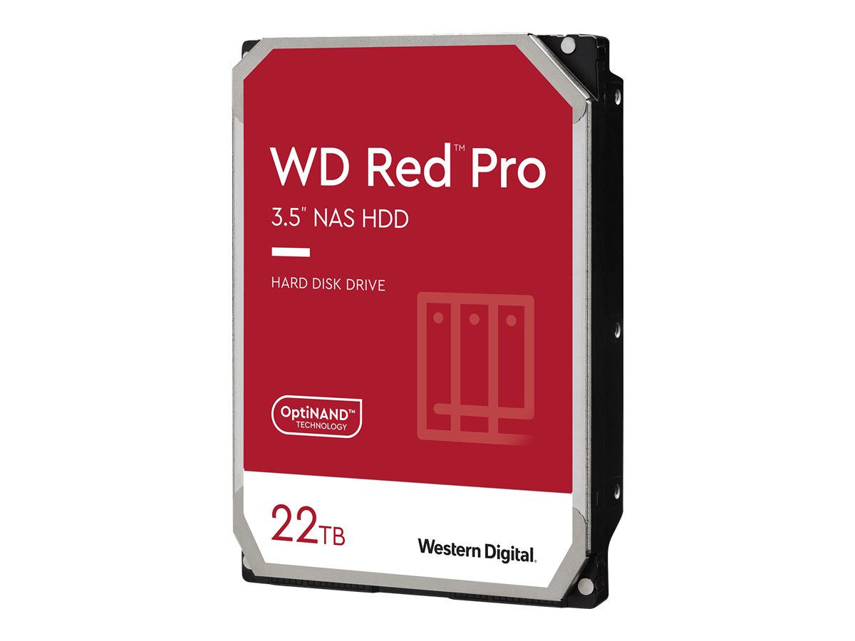WD Red Pro WD221KFGX - Disque dur - 22 To - interne - 3.5" - SATA 6Gb/s - 7200 tours/min - mémoire tampon : 512 Mo - WD221KFGX - Disques durs internes