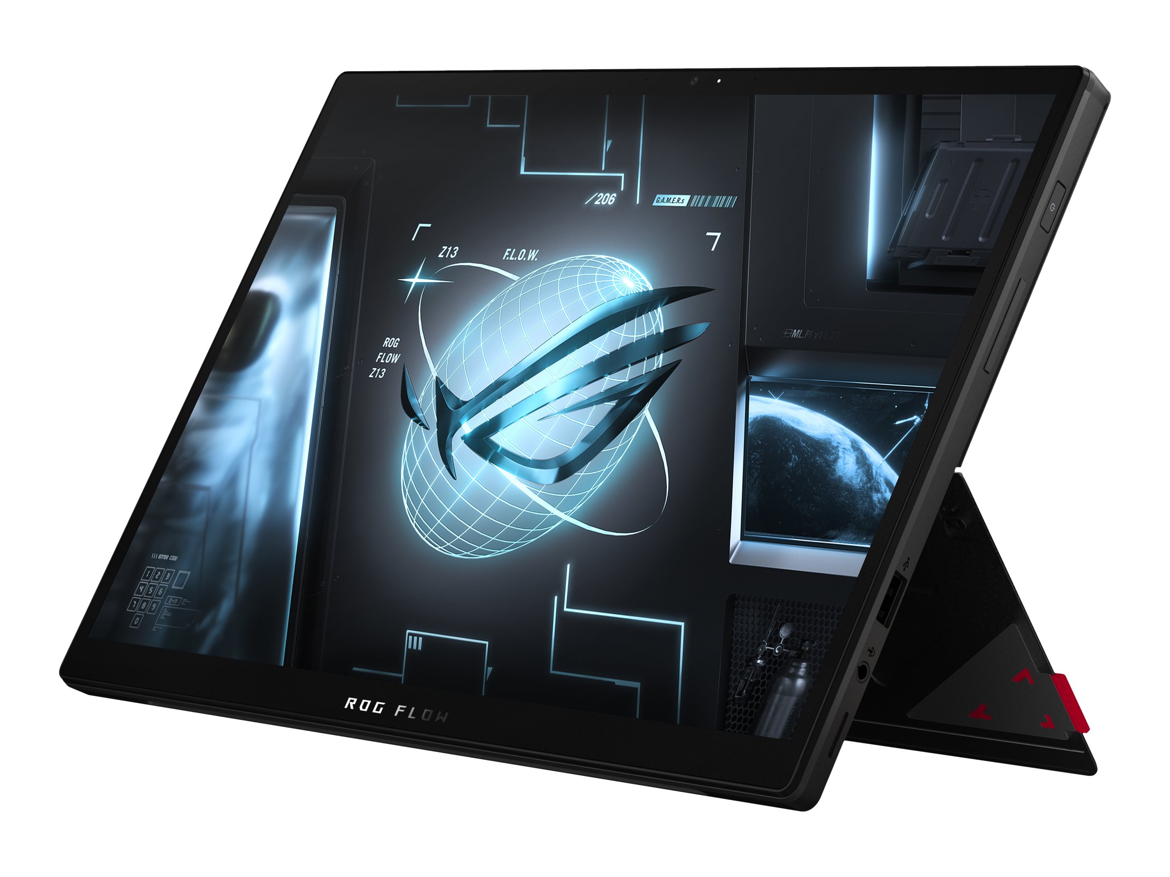 ASUS ROG Flow Z13 GZ301VV-DR033W - Tablette - avec clavier détachable - Intel Core i9 - 13900H / jusqu'à 5.4 GHz - Win 11 Home - GeForce RTX 4060 - 16 Go RAM - 1 To SSD NVMe - 13.4" écran tactile 2560 x 1600 (WQXGA) @ 165 Hz - Wi-Fi 6E - noir - 90NR0BH1-M00310 - Ordinateurs portables