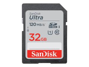 SanDisk Ultra - Carte mémoire flash - 32 Go - UHS-I U1 / Class10 - SDHC UHS-I - SDSDUN4-032G-GN6IN - Cartes flash