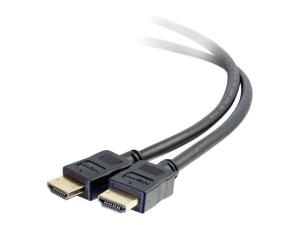 C2G 5.5m (18ft) Premium High Speed HDMI Cable with Ethernet - 4K 60Hz - Premium High speed - câble HDMI avec Ethernet - HDMI mâle pour HDMI mâle - 5.5 m - blindé - noir - support 4K - 80987 - Accessoires pour systèmes audio domestiques