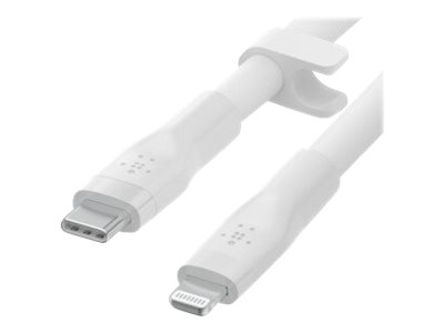 Belkin BOOST CHARGE - Câble Lightning - 24 pin USB-C mâle pour Lightning mâle - 3 m - blanc - CAA009BT3MWH - Câbles spéciaux