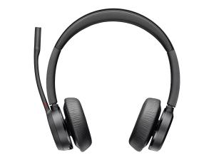 Poly Voyager 4320 - Voyager 4300 UC series - micro-casque - sur-oreille - Bluetooth - sans fil, filaire - USB-C - noir - certifié Zoom - 77Z31AA - Écouteurs