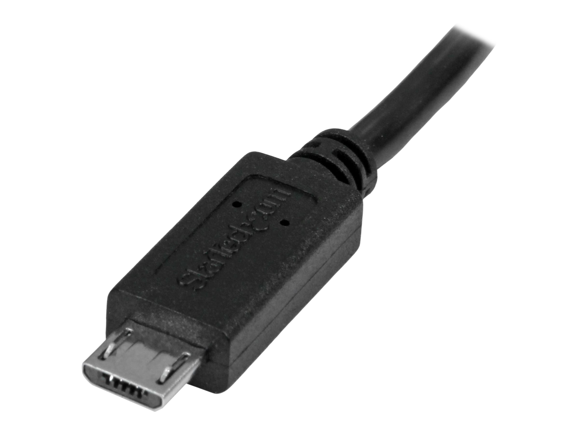 StarTech.com Câble d'extension Micro USB de 50 cm - Rallonge USB Micro B vers Micro B - Prolongateur Micro USB - M/F - Noir - Rallonge de câble USB - Micro-USB de type B (M) pour Micro-USB de type B (F) - USB 2.0 - 50 cm - noir - USBUBEXT50CM - Câbles USB