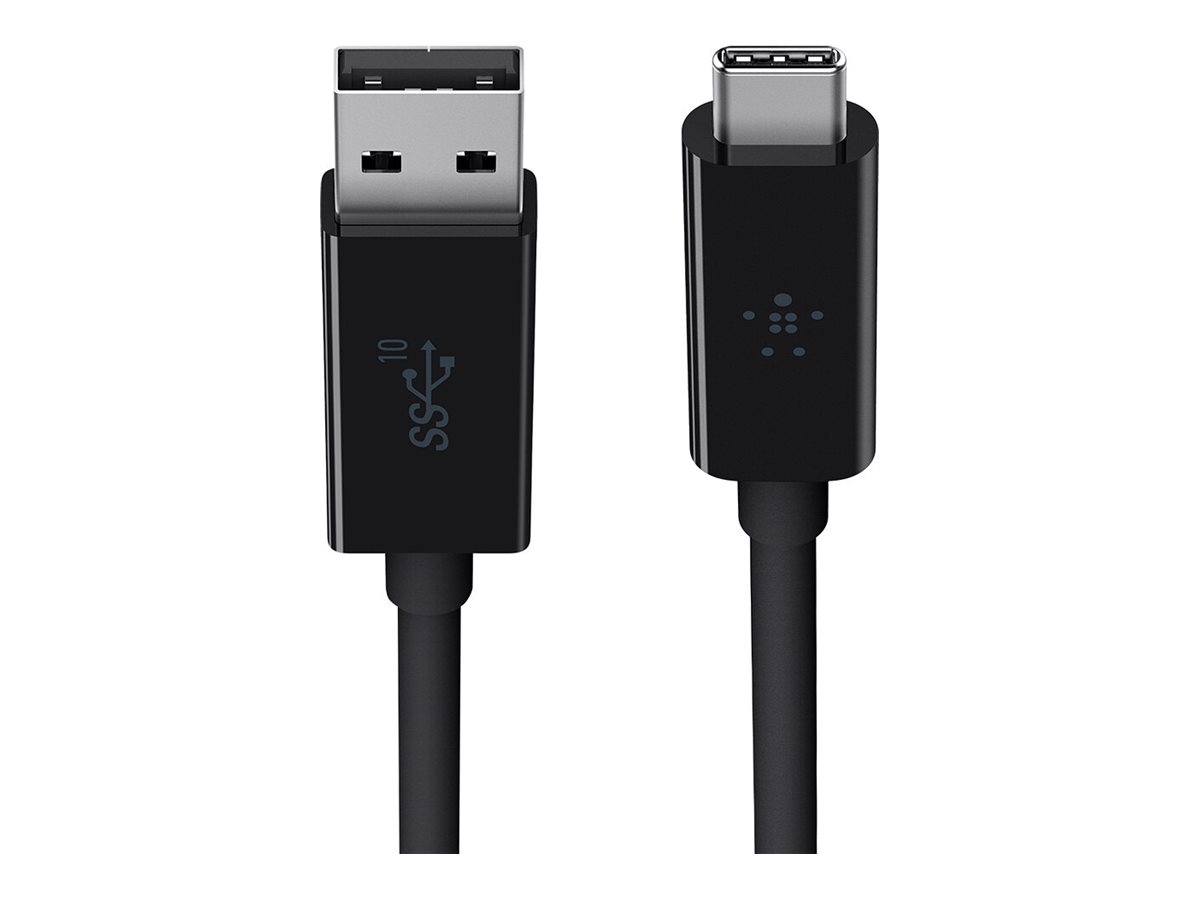 Belkin 3.1 USB-A to USB-C Cable - Câble USB - USB type A (M) pour 24 pin USB-C (M) - USB 3.1 - 91.4 cm - noir - F2CU029BT1M-BLK - Câbles USB