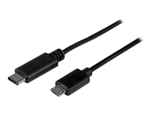 StarTech.com Câble USB 2.0 USB-C vers Micro-B de 1 m - Cordon USB Type-C vers Micro-B - M/M - Noir - Câble USB - 24 pin USB-C (M) pour Micro-USB de type B (M) - USB 2.0 - 1 m - noir - pour P/N: HB30A3A1CFB, HB30A3A1CSFS, HB30C3A1CFB, HB30C3A1CFS - USB2CUB1M - Câbles USB