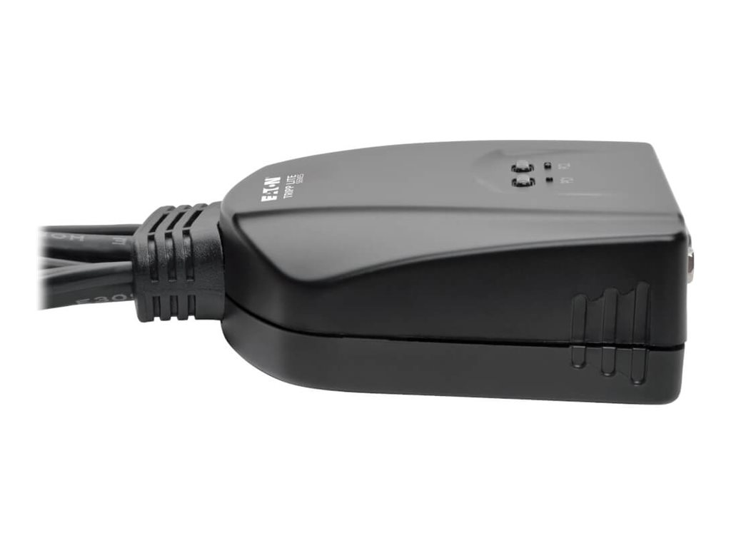 Eaton Tripp Lite series 2-Port USB/VGA Cable KVM Switch with Cables and USB Peripheral Sharing - Commutateur écran-clavier-souris/USB - 2 x KVM / USB - 1 utilisateur local - de bureau - B032-VU2 - Commutateurs KVM