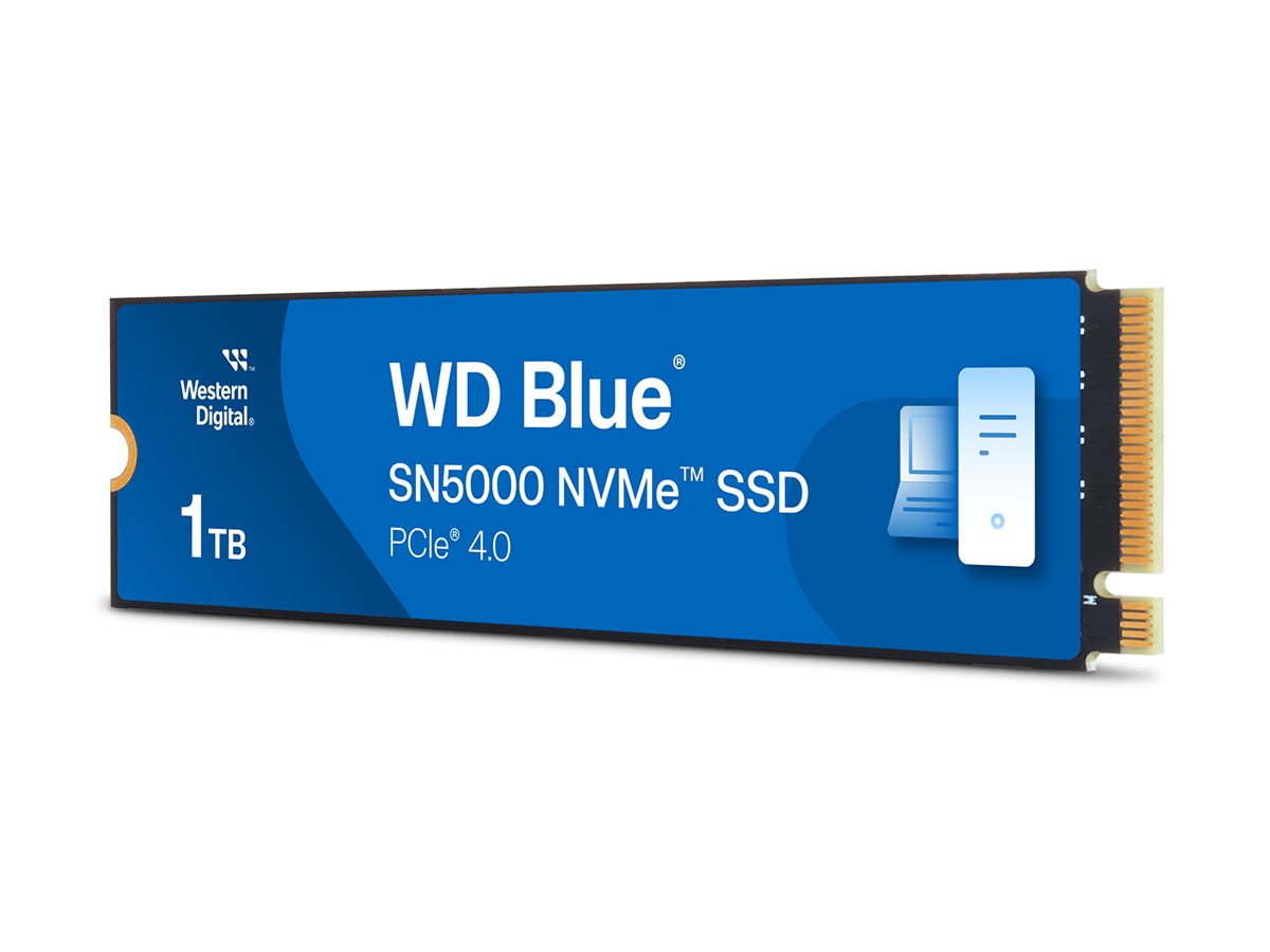 WD Blue SN5000 WDS100T4B0E-00CNZ0 - SSD - 2 To - interne - M.2 2280 - PCIe 4.0 x4 (NVMe) - WDS100T4B0E-00CNZ0 - Disques SSD