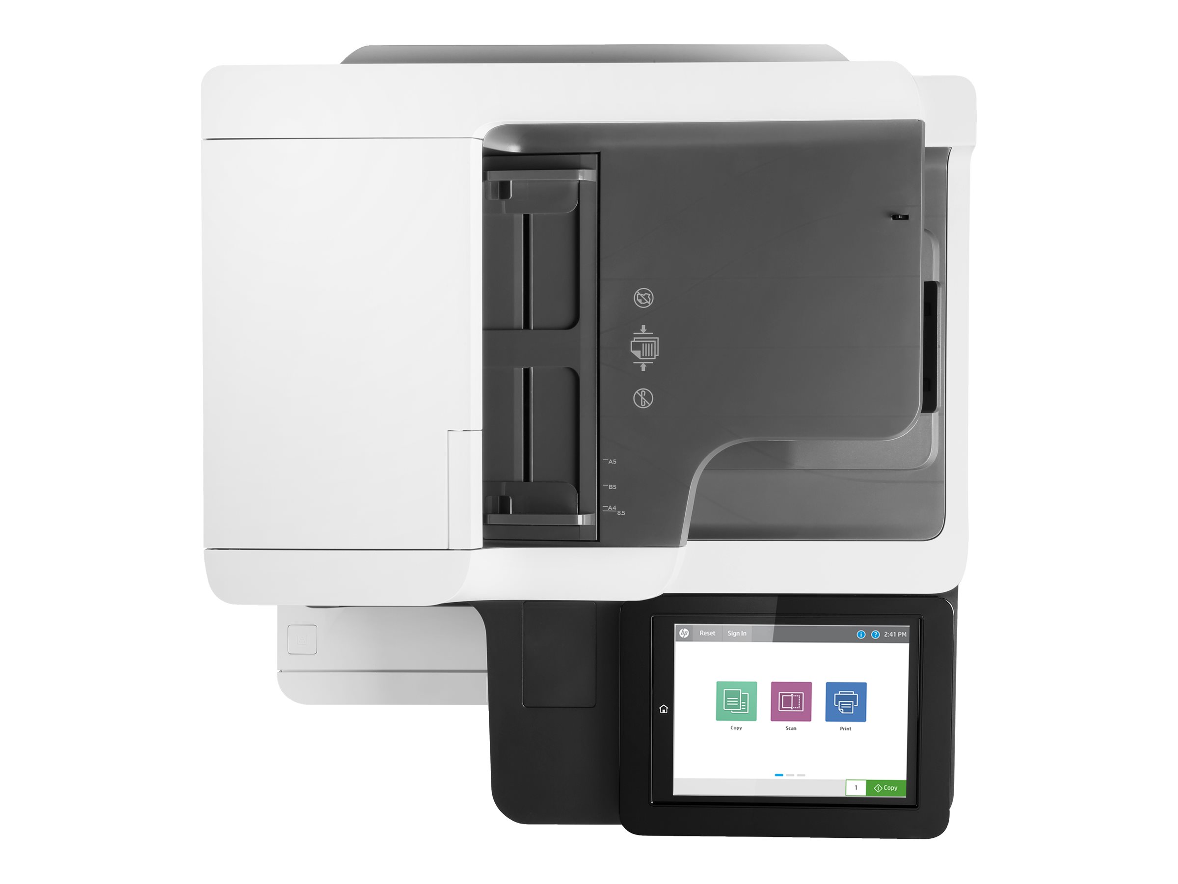 HP LaserJet Enterprise MFP M636fh - Imprimante multifonctions - Noir et blanc - laser - 216 x 864 mm (original) - A4/Legal (support) - jusqu'à 71 ppm (copie) - jusqu'à 71 ppm (impression) - 650 feuilles - 33.6 Kbits/s - USB 2.0, Gigabit LAN, hôte USB 2.0 - 7PT00A#BAZ - Imprimantes multifonctions