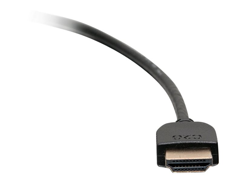 C2G 3ft 4K HDMI Cable - Ultra Flexible Cable with Low Profile Connectors - Câble HDMI - HDMI mâle pour HDMI mâle - 91.4 cm - double blindage - noir - 41363 - Accessoires pour systèmes audio domestiques