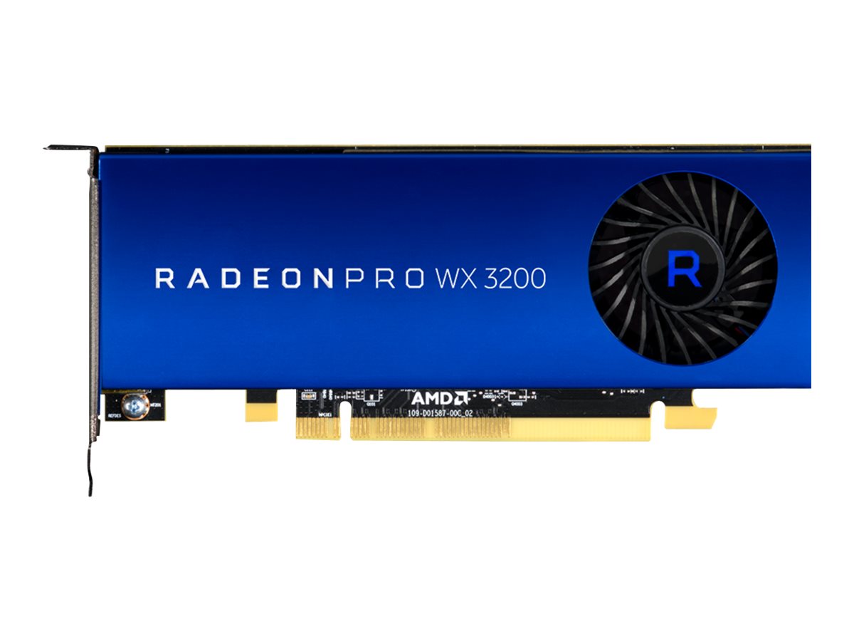 AMD Radeon Pro WX 3200 - Carte graphique - Radeon Pro WX 3200 - 4 Go GDDR5 - PCIe 3.0 x16 profil bas - 4 x Mini DisplayPort - 100-506115 - Adaptateurs vidéo grand public