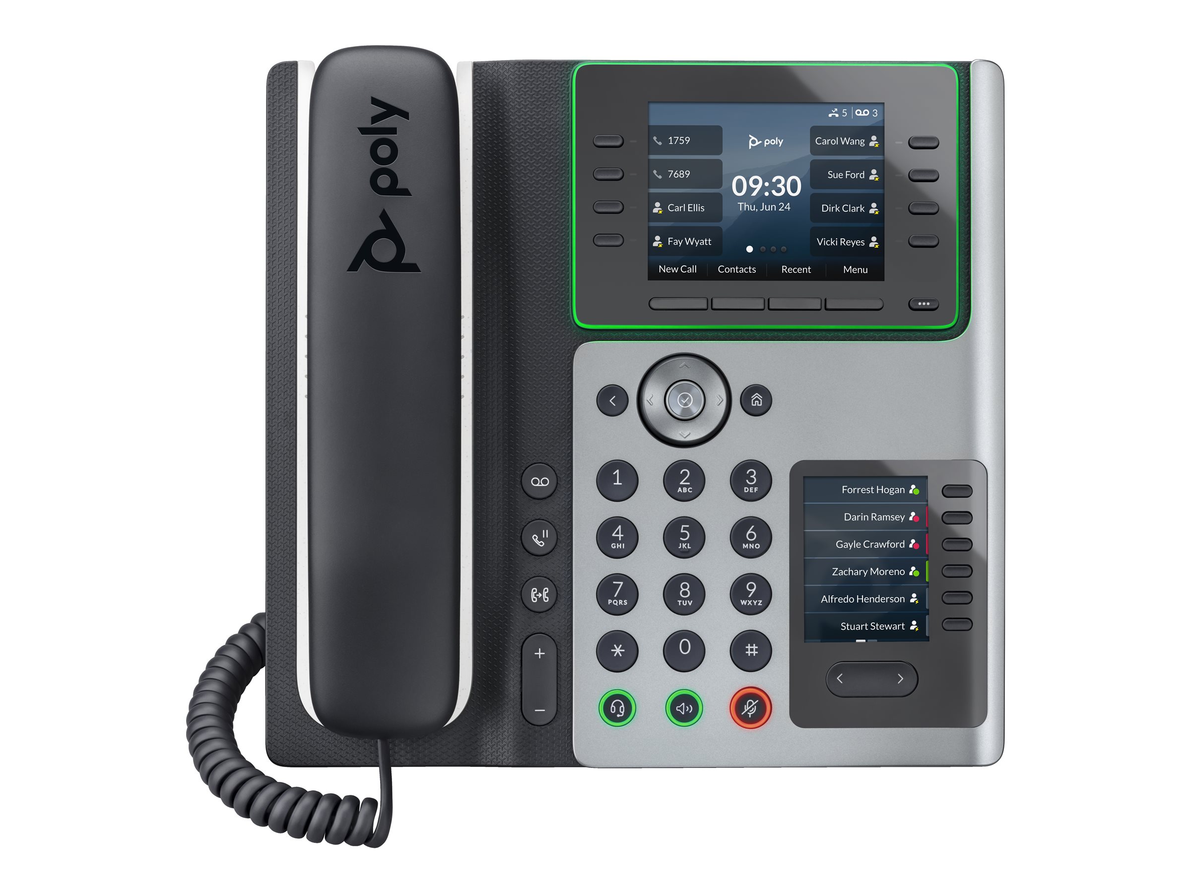 Poly Edge E450 - Téléphone VoIP avec ID d'appelant/appel en instance - (conférence) à trois capacité d'appel - SIP, SDP - 82M90AA - Téléphones filaires