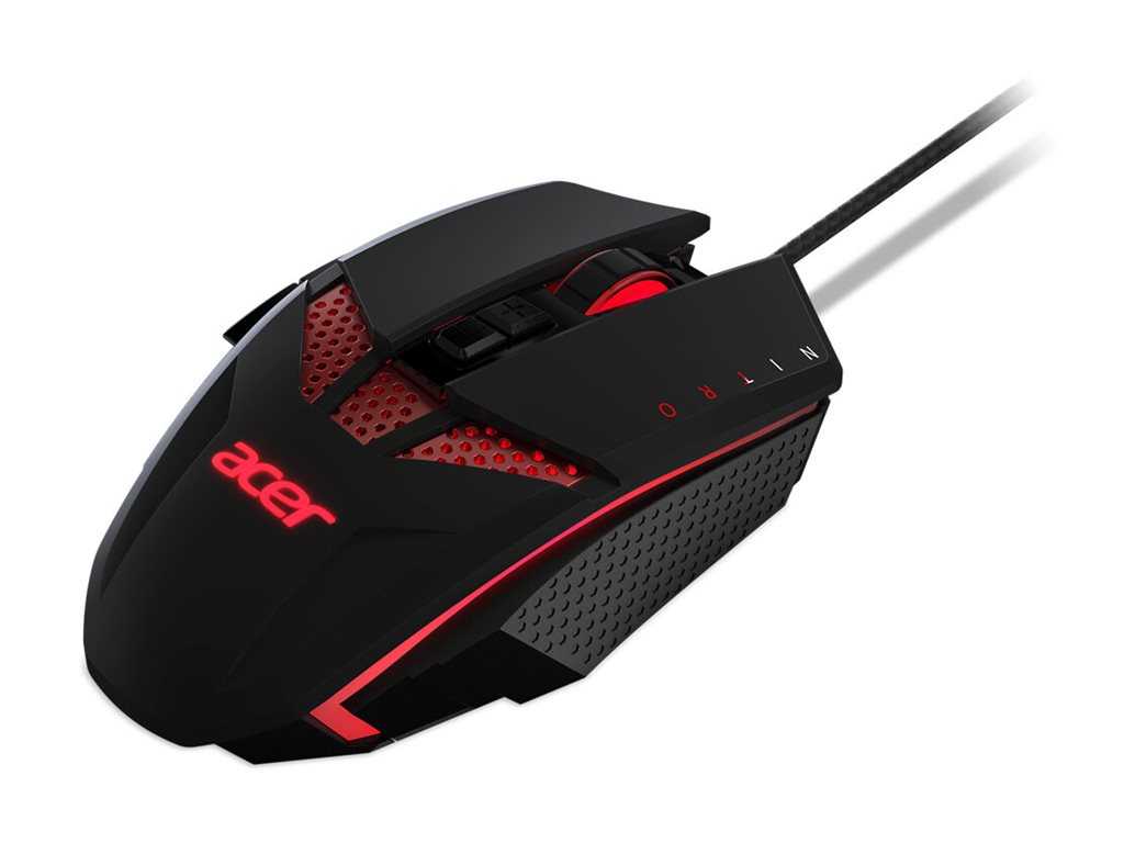 Acer Nitro Mouse (NMW120) - Souris - optique - 8 boutons - filaire - USB - noir - GP.MCE11.01R - Souris