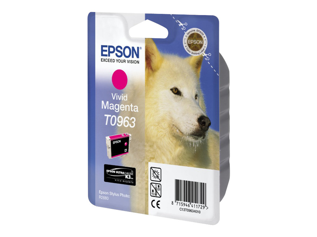 Epson T0963 - 11.4 ml - Magenta vif - original - blister - cartouche d'encre - pour Stylus Photo R2880 - C13T09634010 - Cartouches d'imprimante