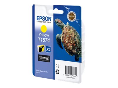 Epson T1574 - 25.9 ml - jaune - original - blister - cartouche d'encre - pour Stylus Photo R3000 - C13T15744010 - Cartouches d'imprimante