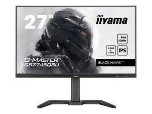 iiyama G-MASTER Black Hawk GB2745QSU-B2 - Écran LED - jeux - 27" - 2560 x 1440 WQHD @ 100 Hz - IPS - 300 cd/m² - 1300:1 - 1 ms - HDMI, DisplayPort - haut-parleurs - noir, mat - GB2745QSU-B2 - Écrans d'ordinateur