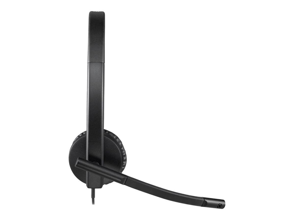 Casque USB Logitech H570e - Micro-casque - sur-oreille - filaire - 981-000575 - Écouteurs