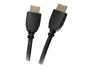C2G Câble HDMI 4K de 6 pieds avec Ethernet - Haute vitesse - Câble UltraHD - M/M - Câble HDMI avec Ethernet - HDMI mâle pour HDMI mâle - 1.83 m - blindé - noir - 56783 - Câbles HDMI