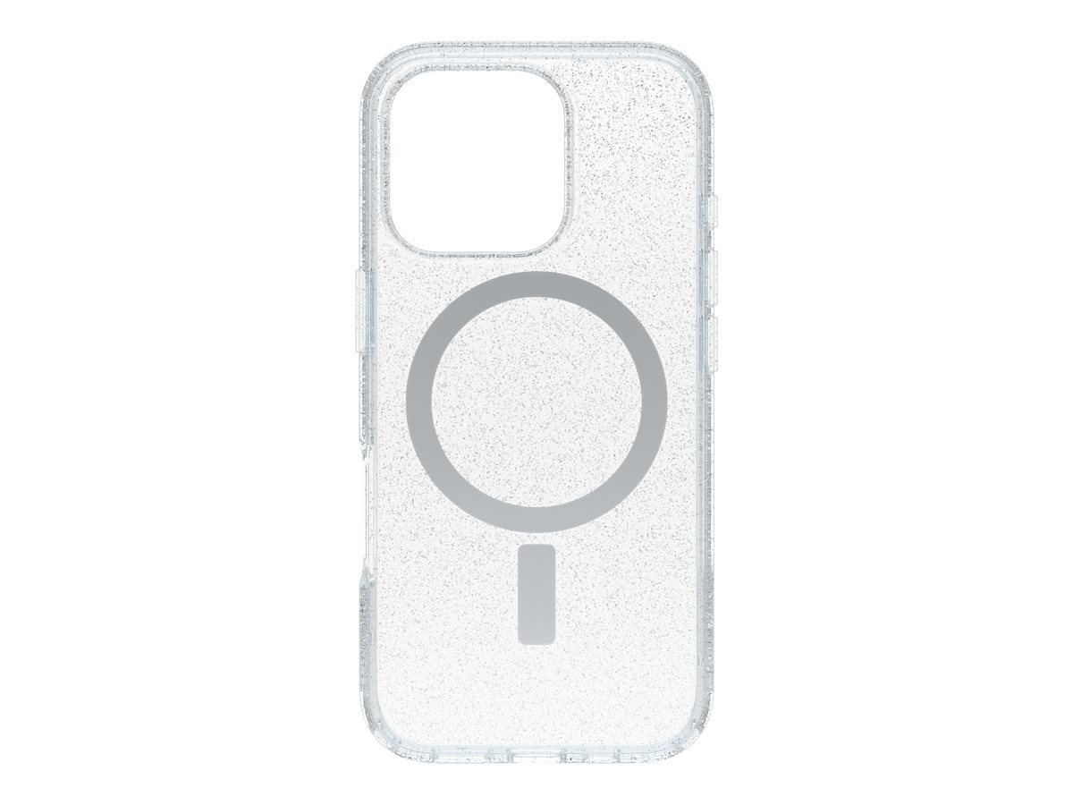 OtterBox Symmetry Series Clear - Coque de protection pour téléphone portable - compatibilité avec MagSafe - couche de polycarbonate, élastomère thermoplastique (TPE) - stardust 3.0 (clair) - pour Apple iPhone 16 Pro - 77-96405 - Coques et étuis pour téléphone portable