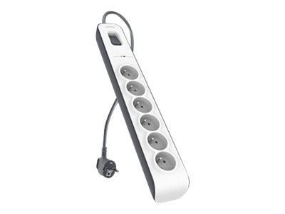 Belkin 6 Outlet Power Surge Protector - Protection contre les surtensions - connecteurs de sortie : 6 - BSV603CA2M - Parasurtenseurs et PDU